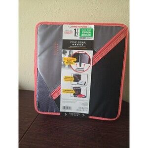 Mead Five Star Dual Ring Zipper Binder 1.5 Inch 950 Sheets Retro Pink Gray NEW